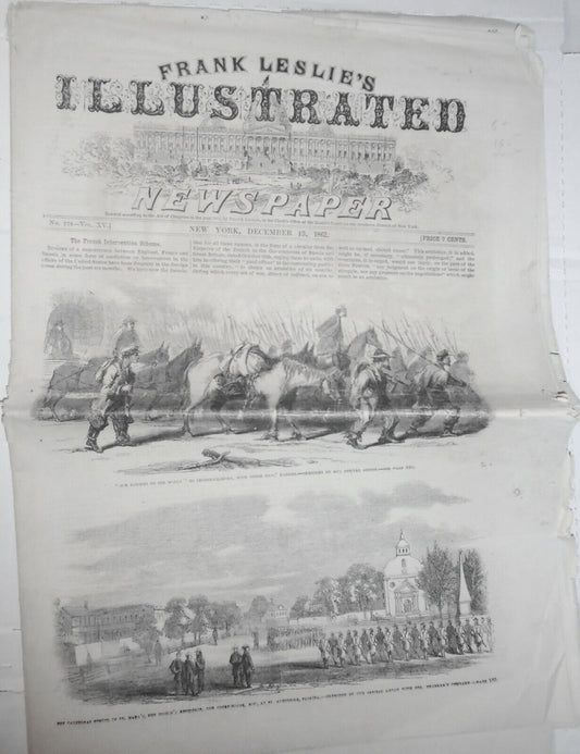 Frank Leslie's Illustrated Newspaper - December 13, 1862 - US Civil War, etc.