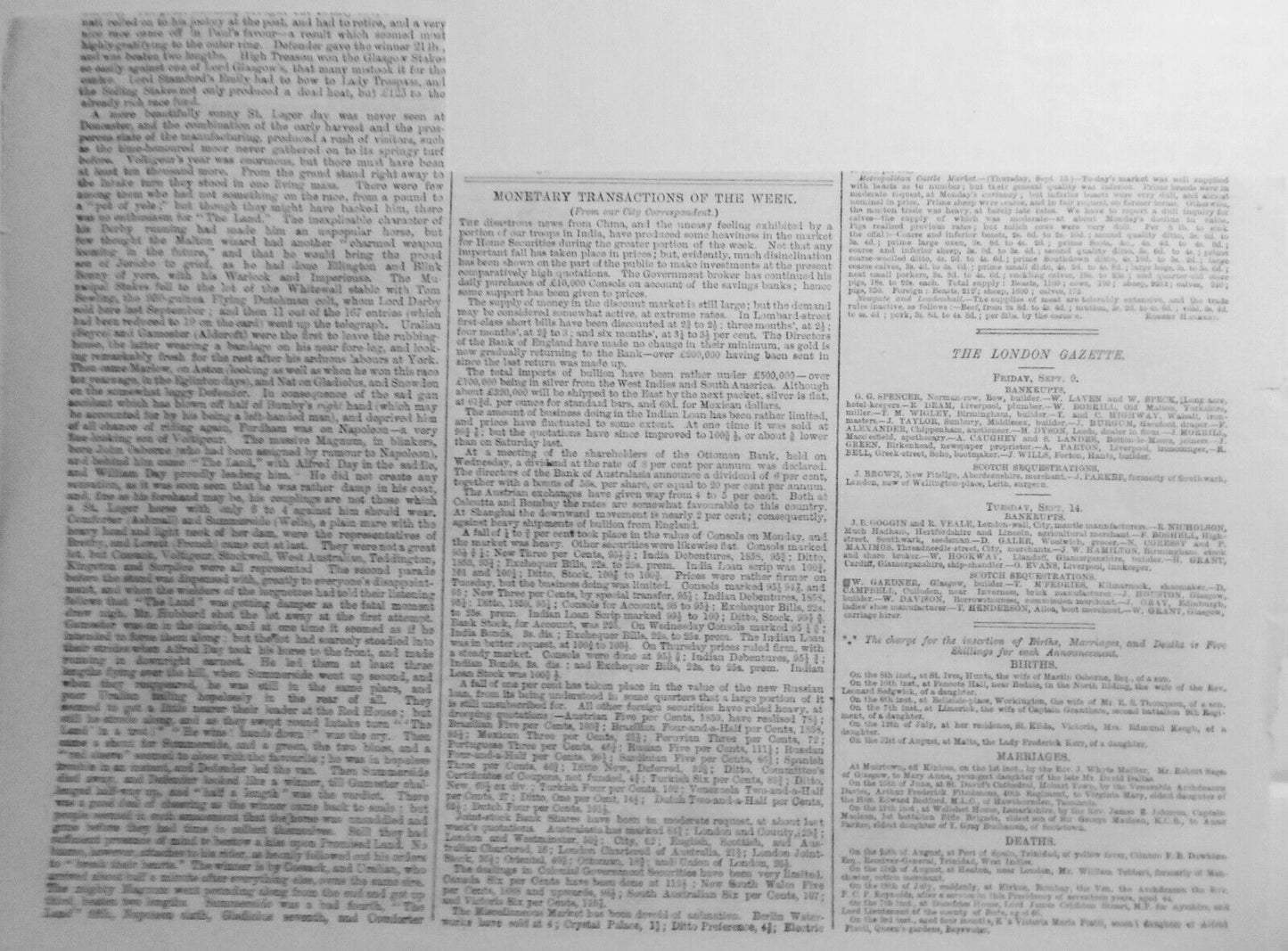 Annual Fete Of The Bishop Auckland Floral And Horticultural Society - 1850