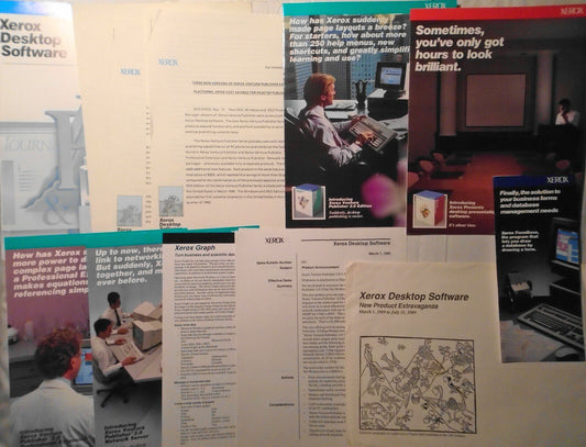 Xerox PC Software Press Kit 1989. Ventura Publisher, Formbase, Presents, Graph