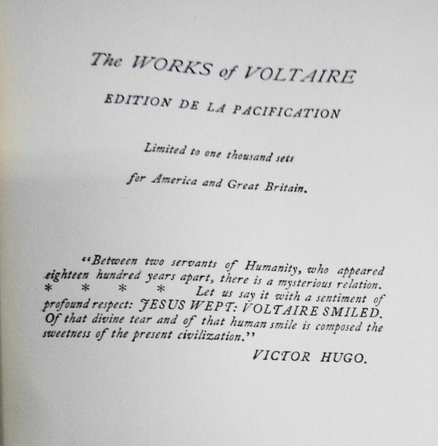 Voltaire - Essays on Literature, Philosophy, Art, History - 1901 Limited edition