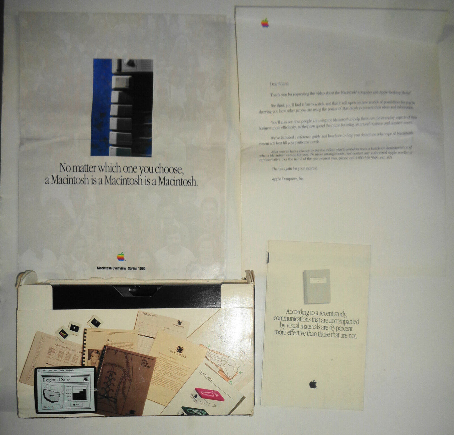 The Power Of Apple Desktop Media VHS Tape & Promo package. 1990.