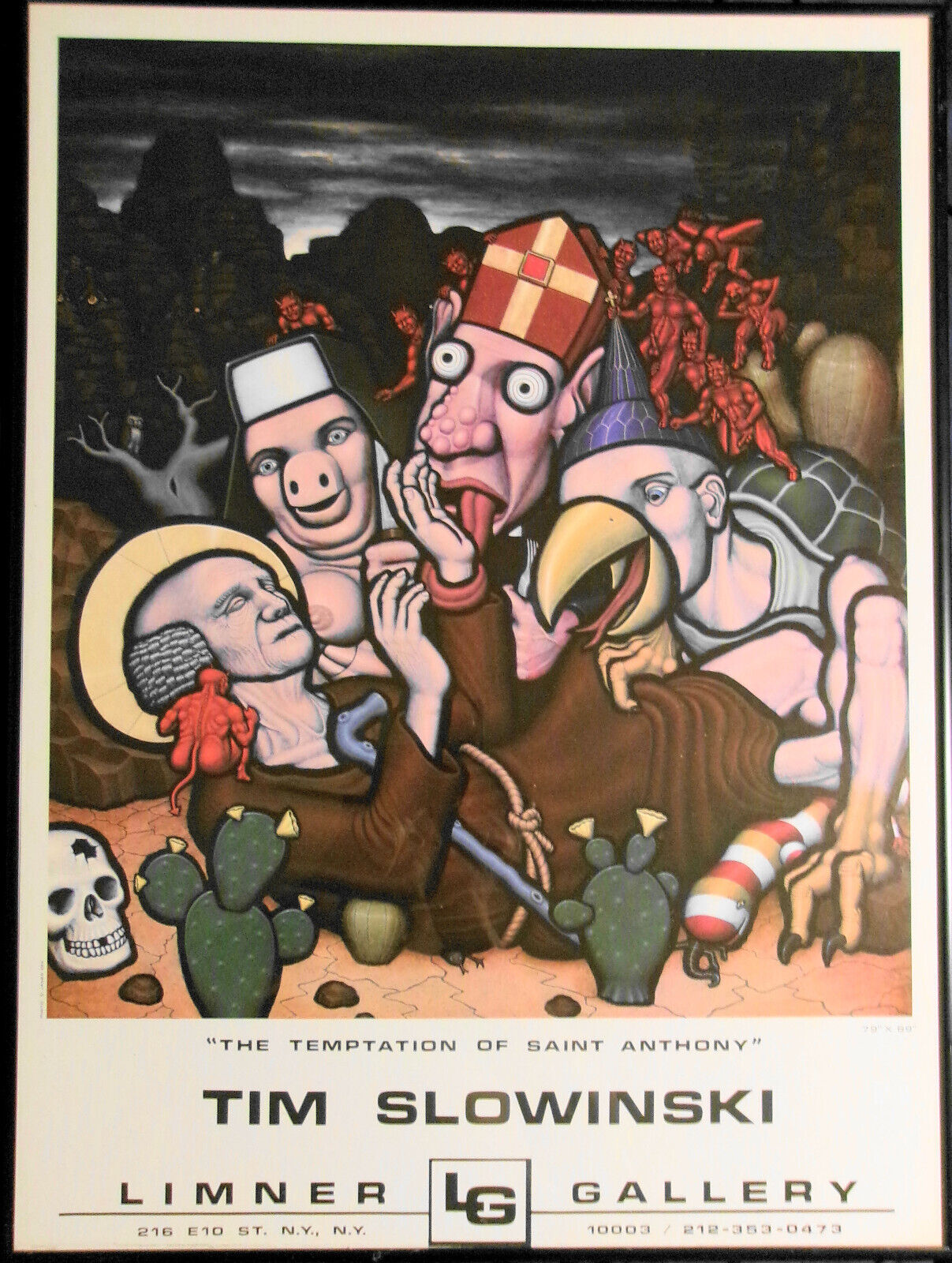 Tim Slowinski : The Temptation of Saint Anthony - Poster Limner Gallery 22x18 in