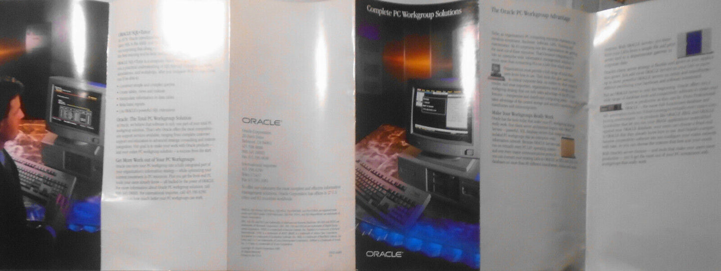 Oracle - Complete PC Workgroup Solutions - Promo brochure for servers, etc. 1989