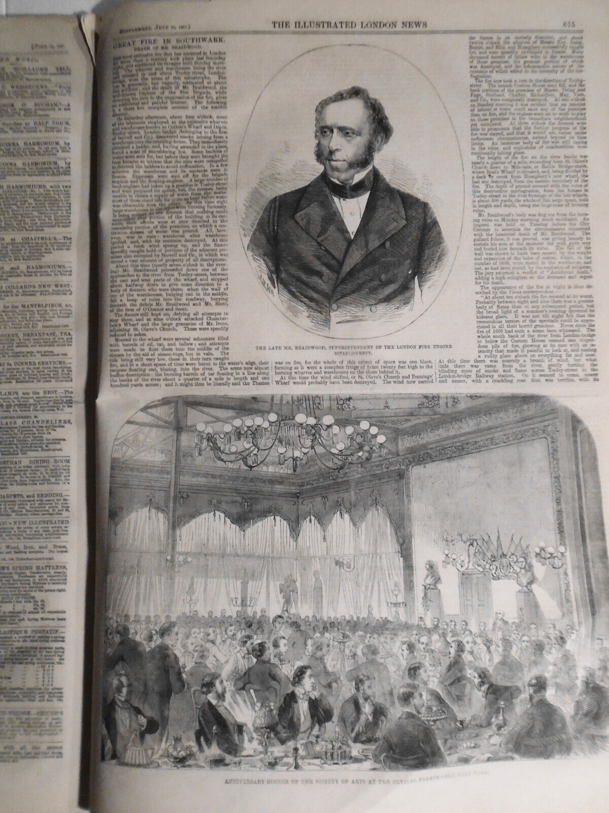 Illustrated London News, June 29, 1861 - Civil War in America, Rifle Brigade etc