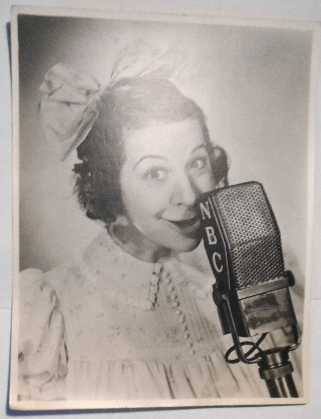 Fanny Brice at NBC ca 1940 - 2  Photos - 10 x 7 1/2 inches each