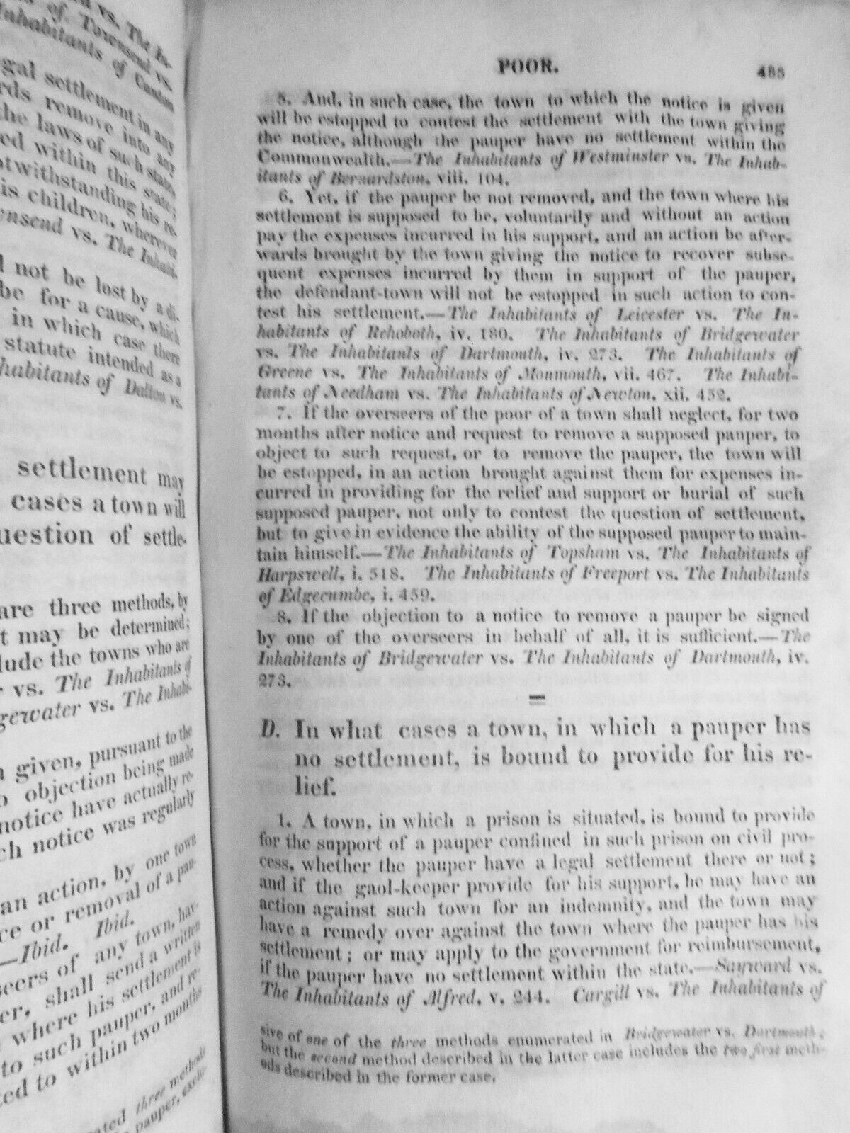 1818 Bigelow Digest of  cases in Supreme Judicial Court Massachusetts 1804 -1815
