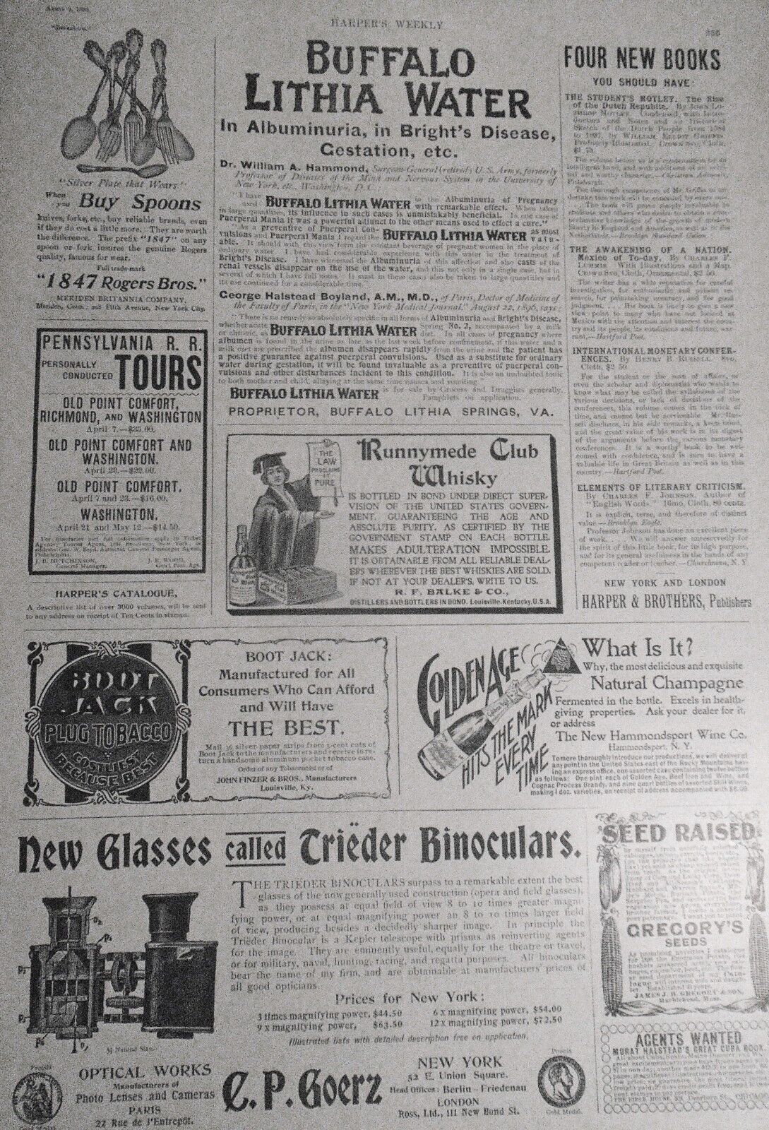 Harper's Weekly  April 2, 1898 - Original Remington - Training Cavalry; Cuba etc