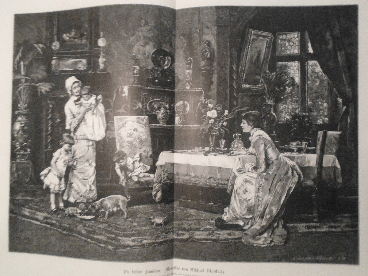 Die beiden familien - by Michael Muntacsy -- 1882 - 16 x 22 inches