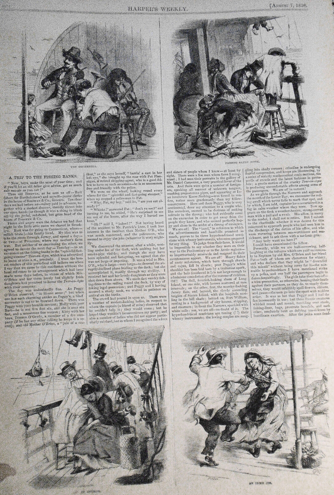 Harper's Weekly, August  7,  1858 - Massacre of Christians; Horse-Tamer,  etc.