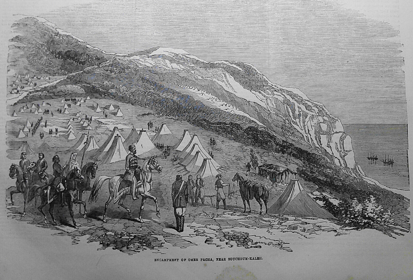 Souchoum-Kaleh, Headquarters of the Turkish Army & Omer Pacha encampment - 1855
