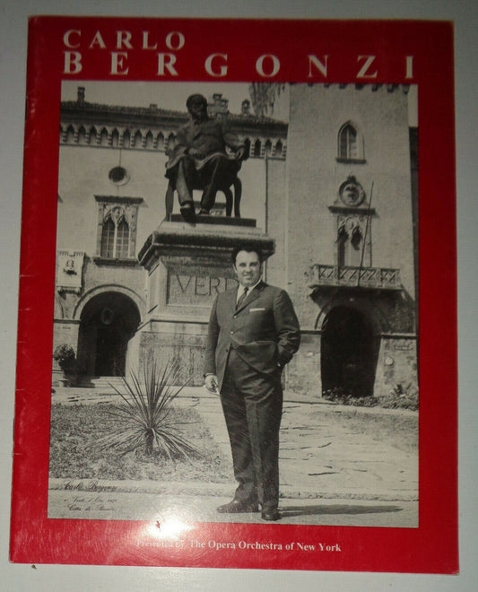 A TRIBUTE TO CARLO BERGONZI - APRIL 12, 1994 AMERICAN FAREWELL RECITAL PROGRAM
