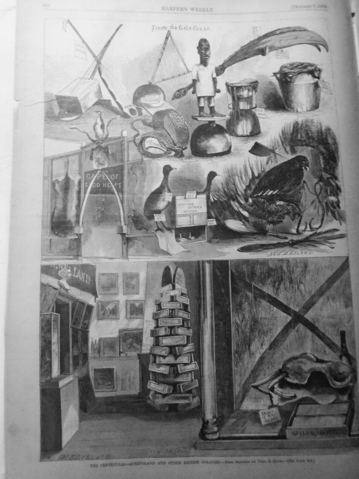 Harper's Weekly October 7, 1876 - Original complete - Hold the Fort, by Nast etc