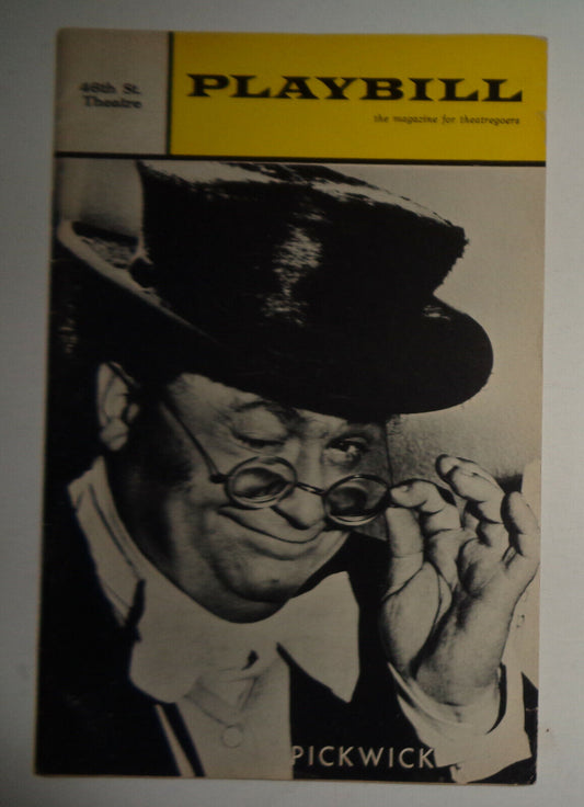 PICKWICK - PLAYBILL - PREMIERE PERFORMANCE OCTOBER 4, 1965