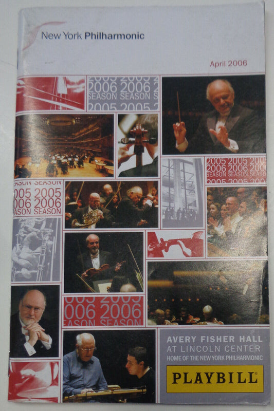 MSTISLAV ROSTROPOVICH, CONDUCTOR - NY PHILHARMONIC PLAYBILL, April 2006