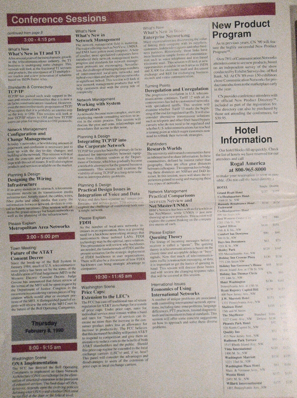 The Link-Up, Oct. 1989 - Communication Networks Conference & Exposition program