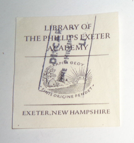 Library Of Phillips Exeter Academy - Ex Libris Bookplate
