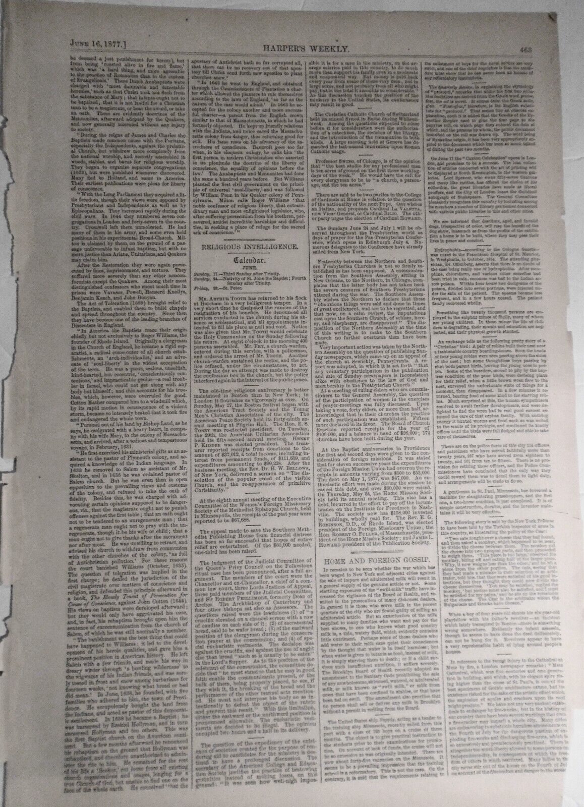 1877 On the Red Danube - "Bless You, My Children!" by Th. Nast HW original print