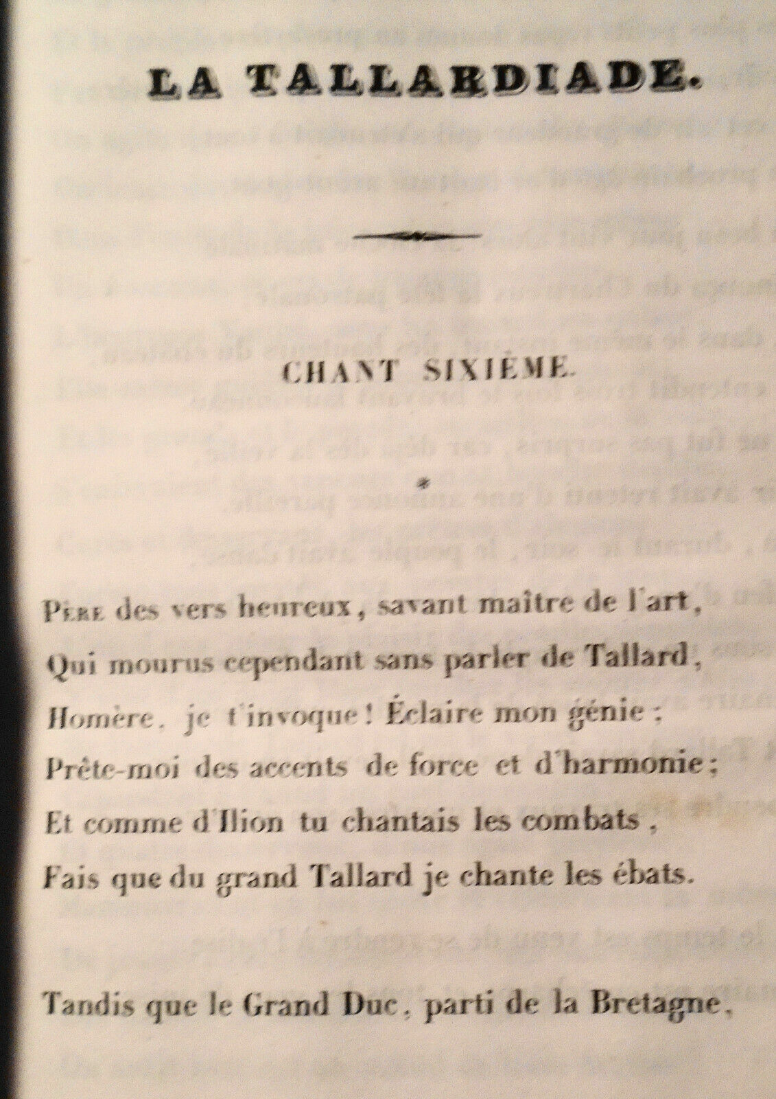 1839 La Tallardiade, poeme en huit chants, par J. Faure. 2e edition