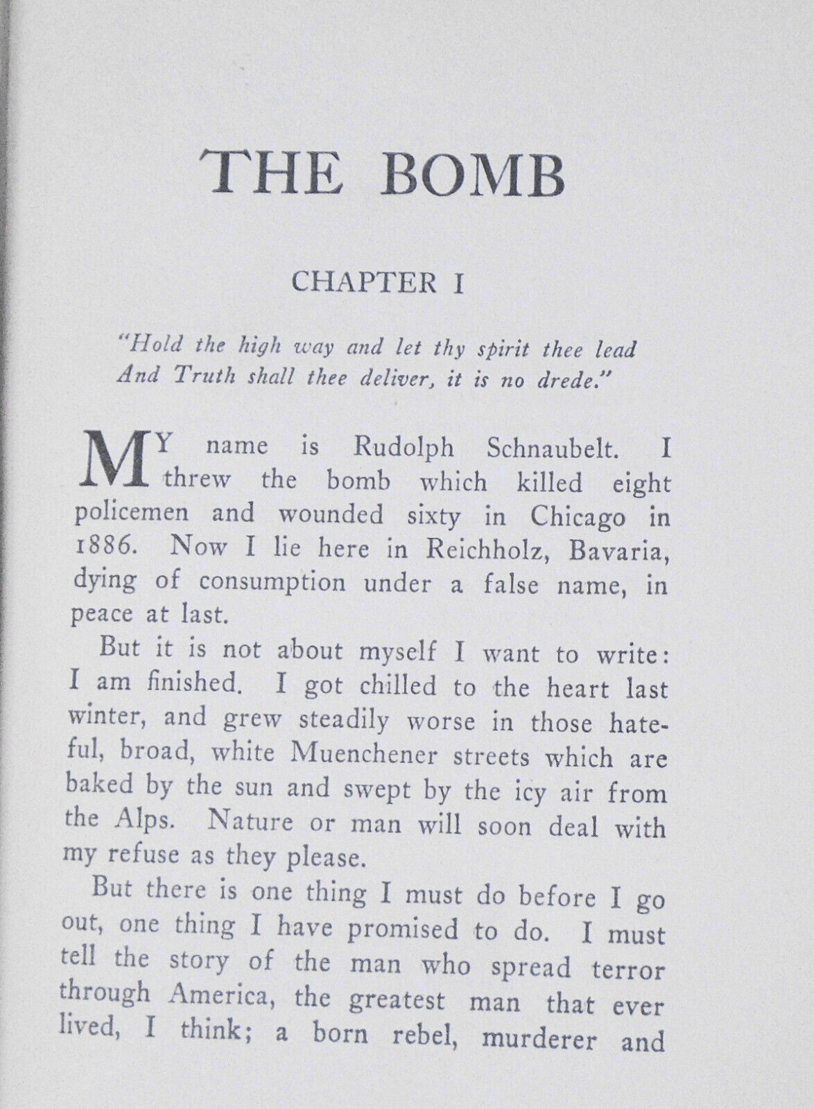 The Bomb, by Frank Harris. First thus 1920. Definitive illustrated edition. HC.