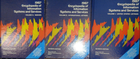 1987 Encyclopedia of Information Systems and Services - 3 Vol Set. Gale Research
