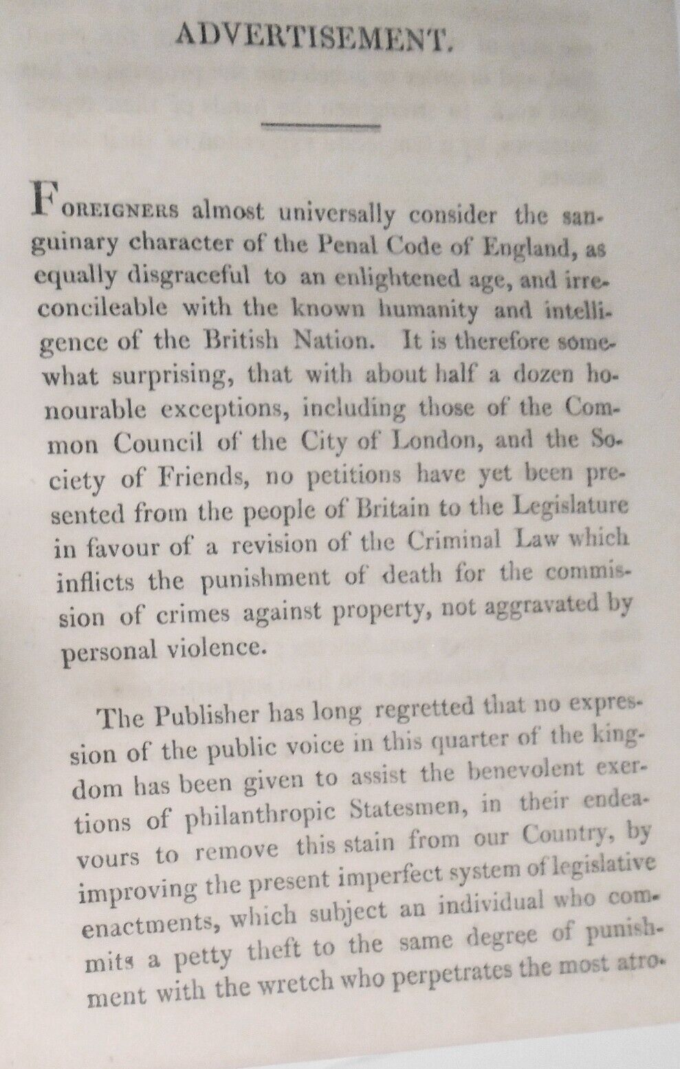 [Death Penalty] 1819 Debate in the House of Commons on a motion...