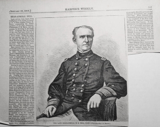 The Late Rear-admiral H. H. Bell, U.S.N. -- Harper's Weekly, February 29, 1868