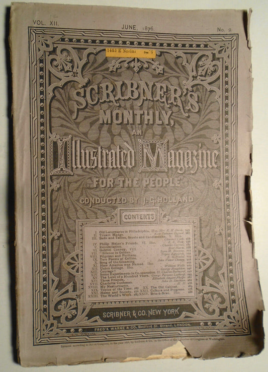 Scribner's Magazine June 1876 - Old Landmarks in Philadelphia; How America Named