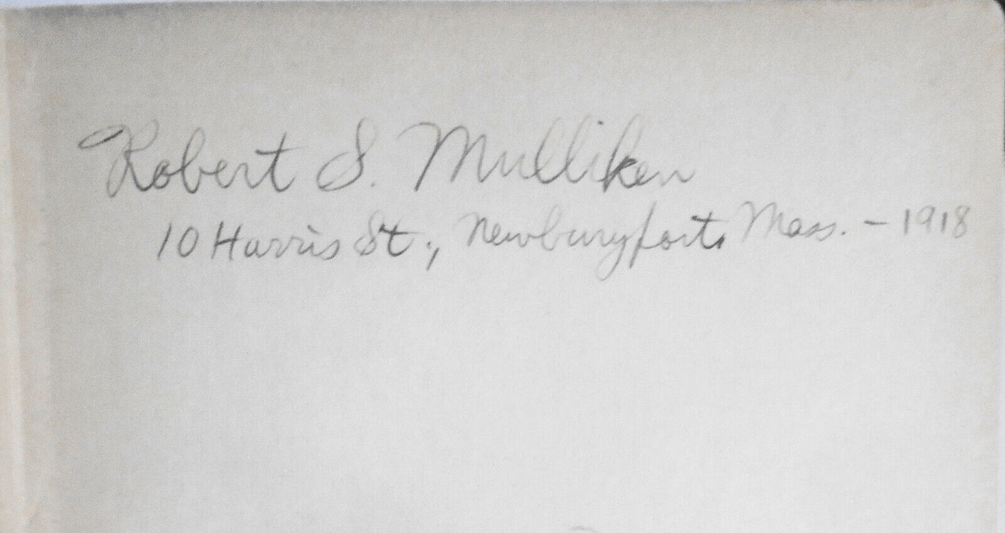 William James: Habit SIGNED by Robert S Mulliken Nobel Prize winner in Chemistry