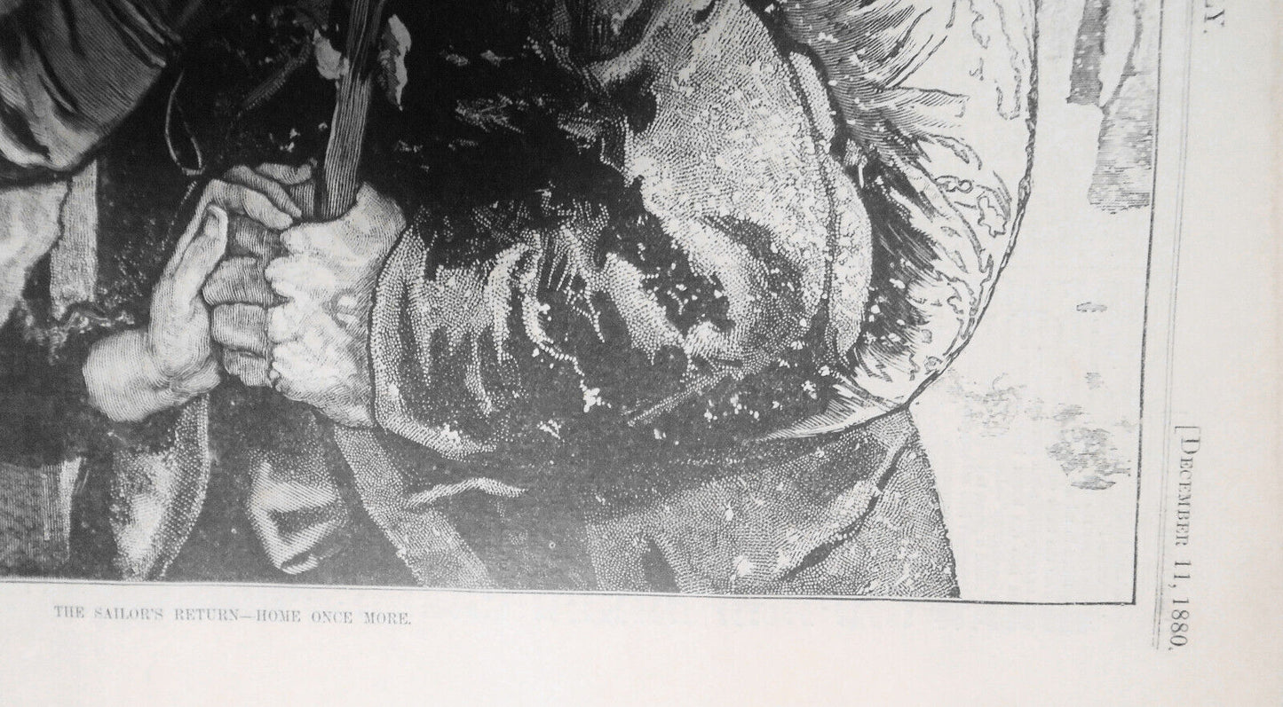 The Sailor's Return - Home Once More   - Harper's Weekly, December 11,  1880