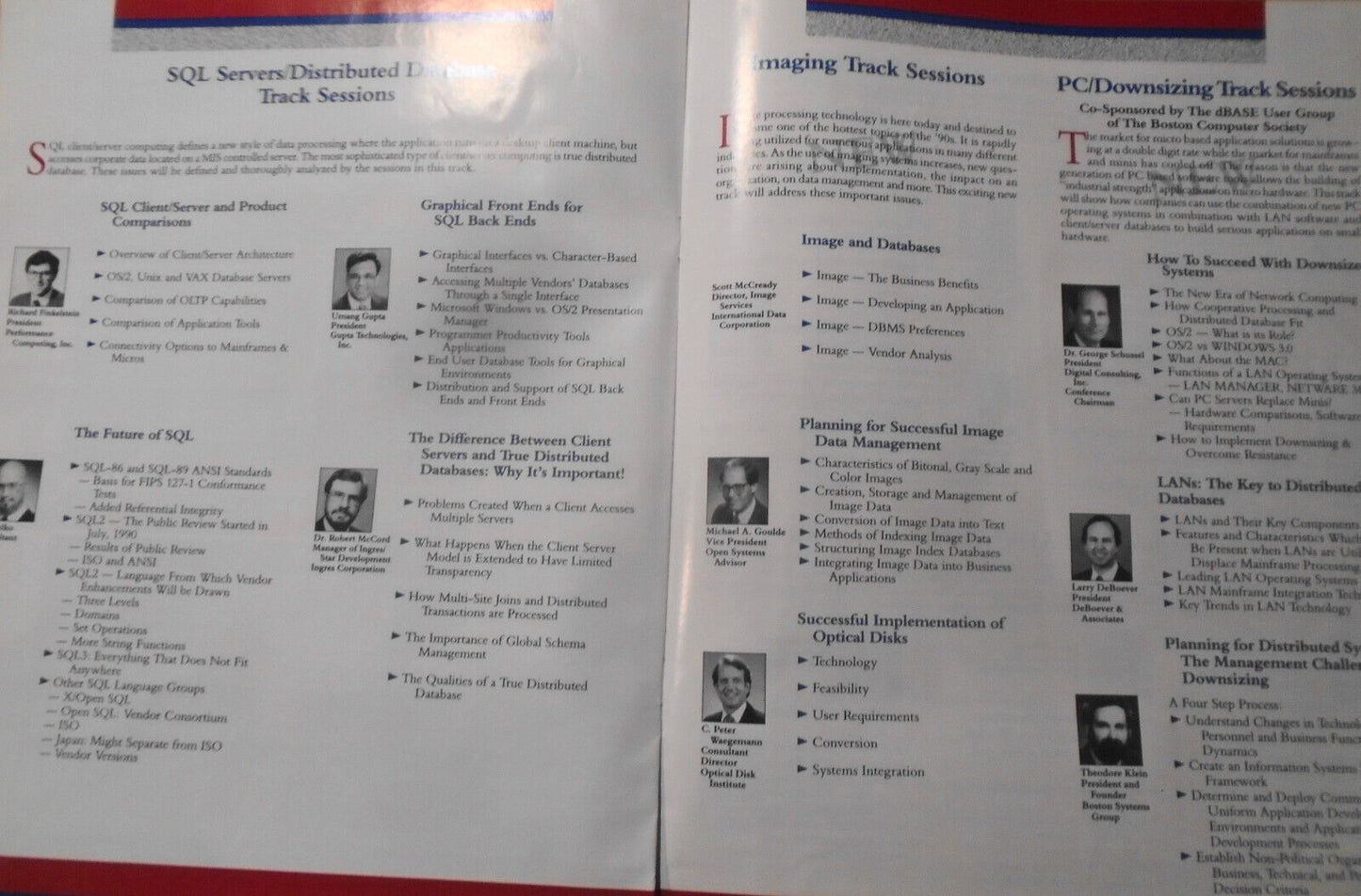 Database World Conference & Expo Program, December 11-13, 1990, Boston, MA.