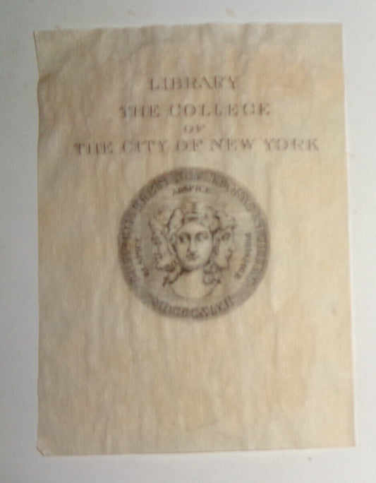 Library The College Of The City Of New York Ex Libris Bookplate