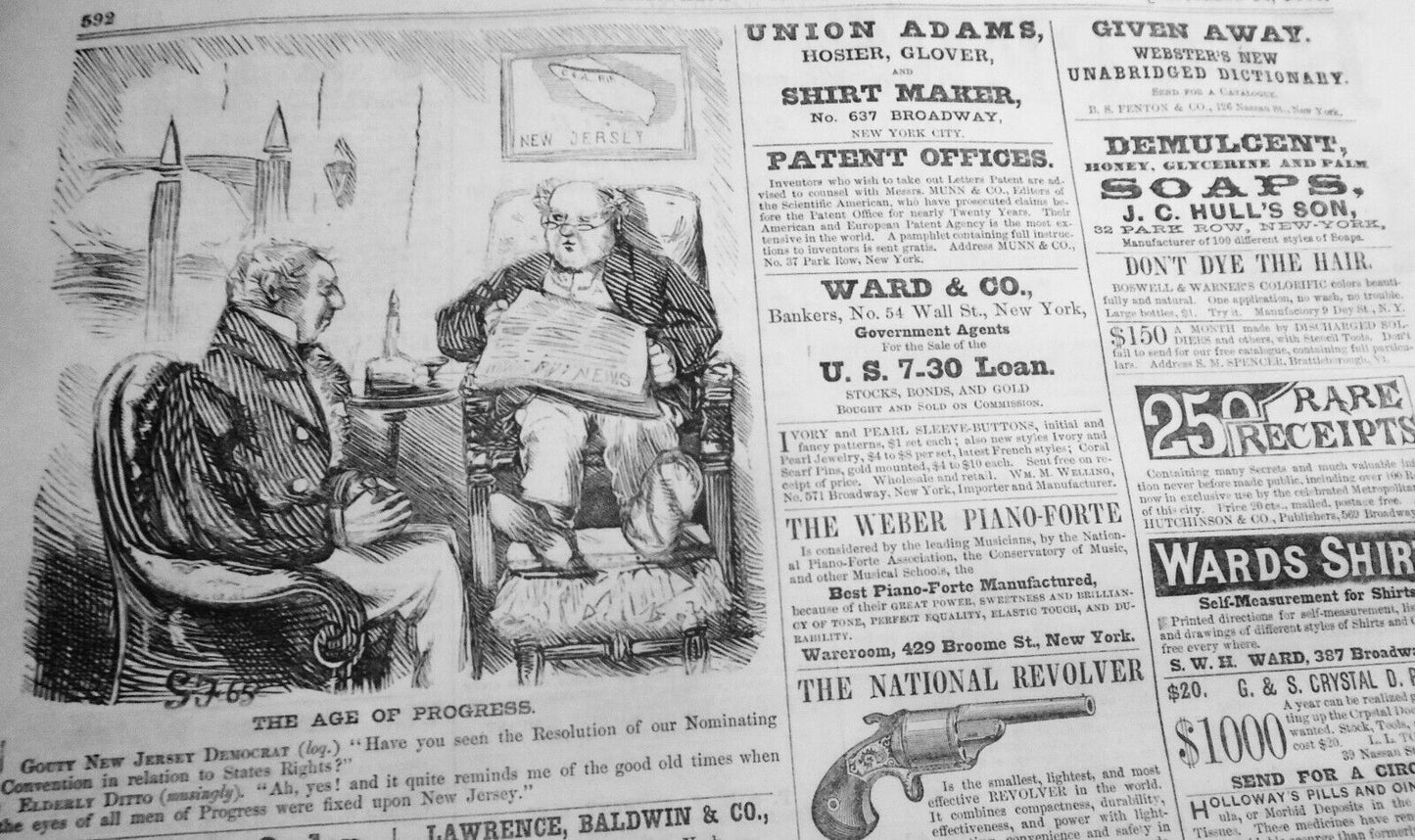 [New Jersey]  "The Age of Progress", original cartoon in Harper's Weekly, 1865