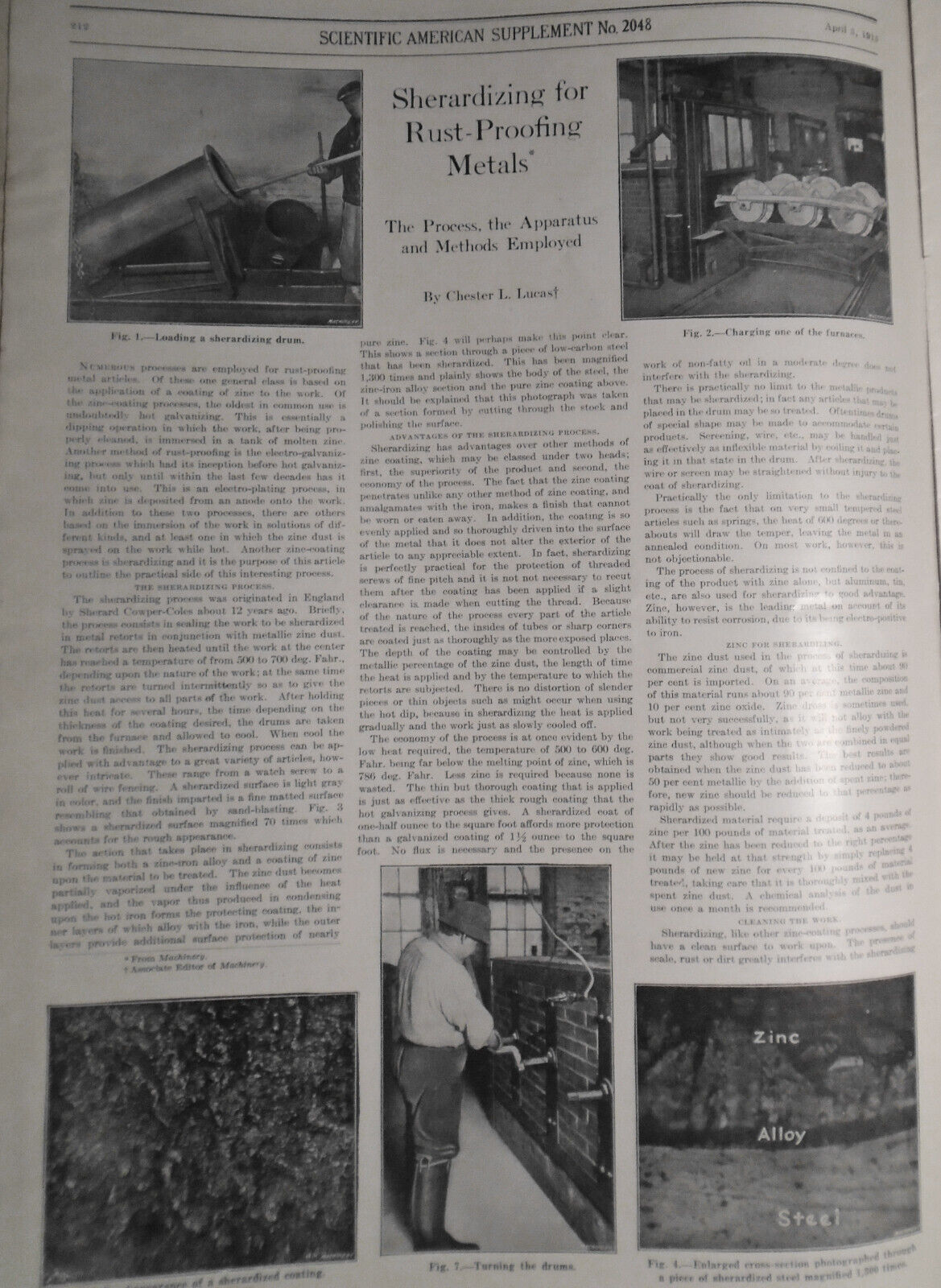 Scientific American Supplement April 3, 1915. Zeppelins; Projectile Photography