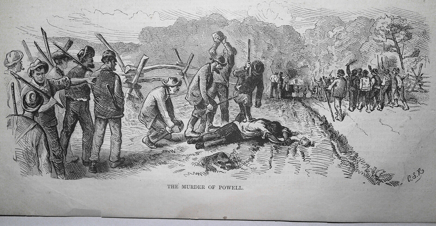 Patenburg Massacre, Killing of Denis Powell - Harper's Weekly, October 12, 1872