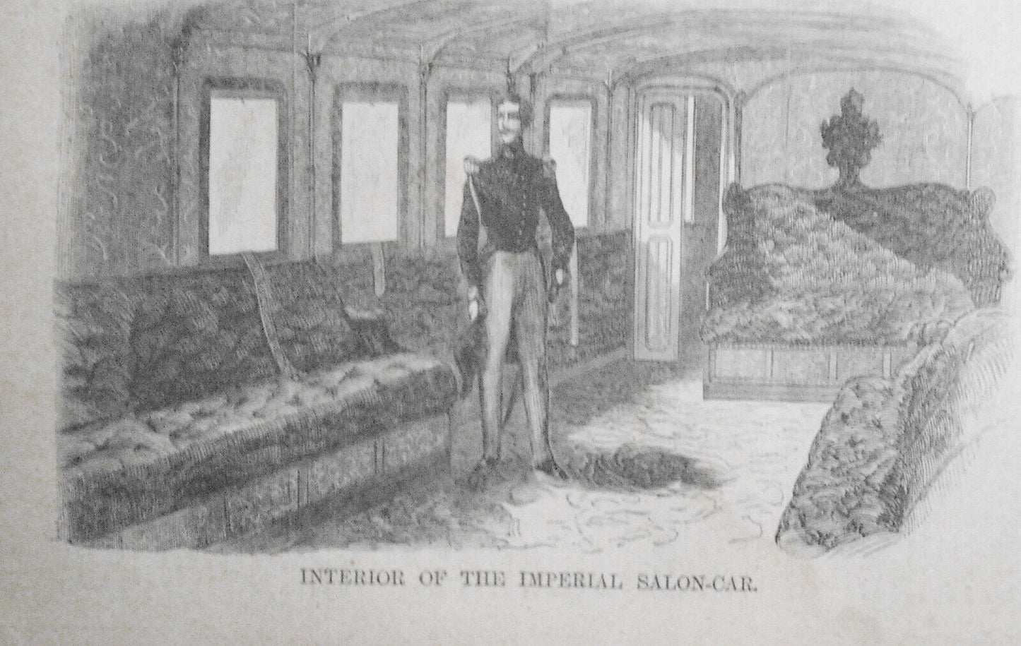 The French Imperial Railway Train - Harper's Weekly, November 6, 1858 - 3 prints