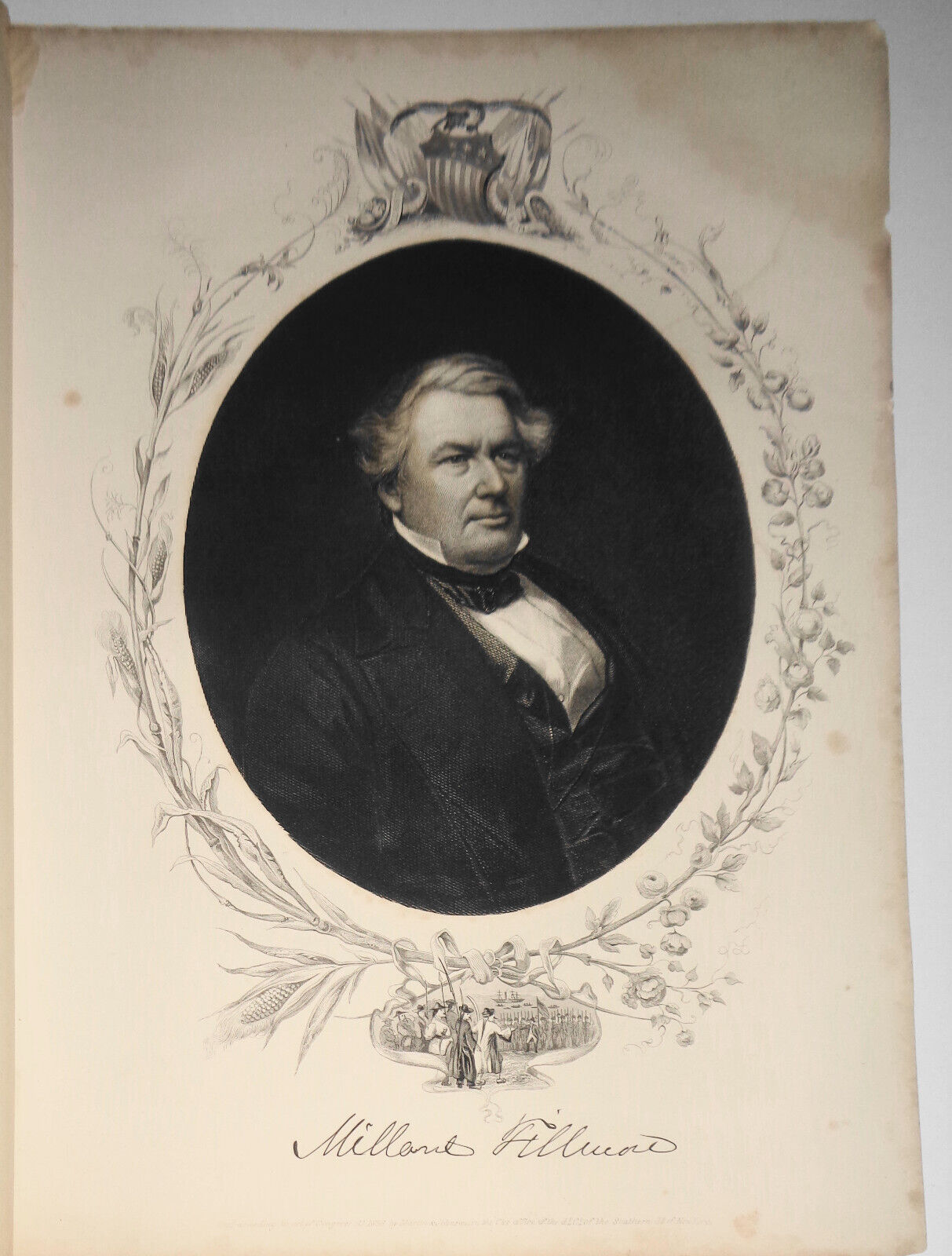 1858 Millard Fillmore - Engraved portrait