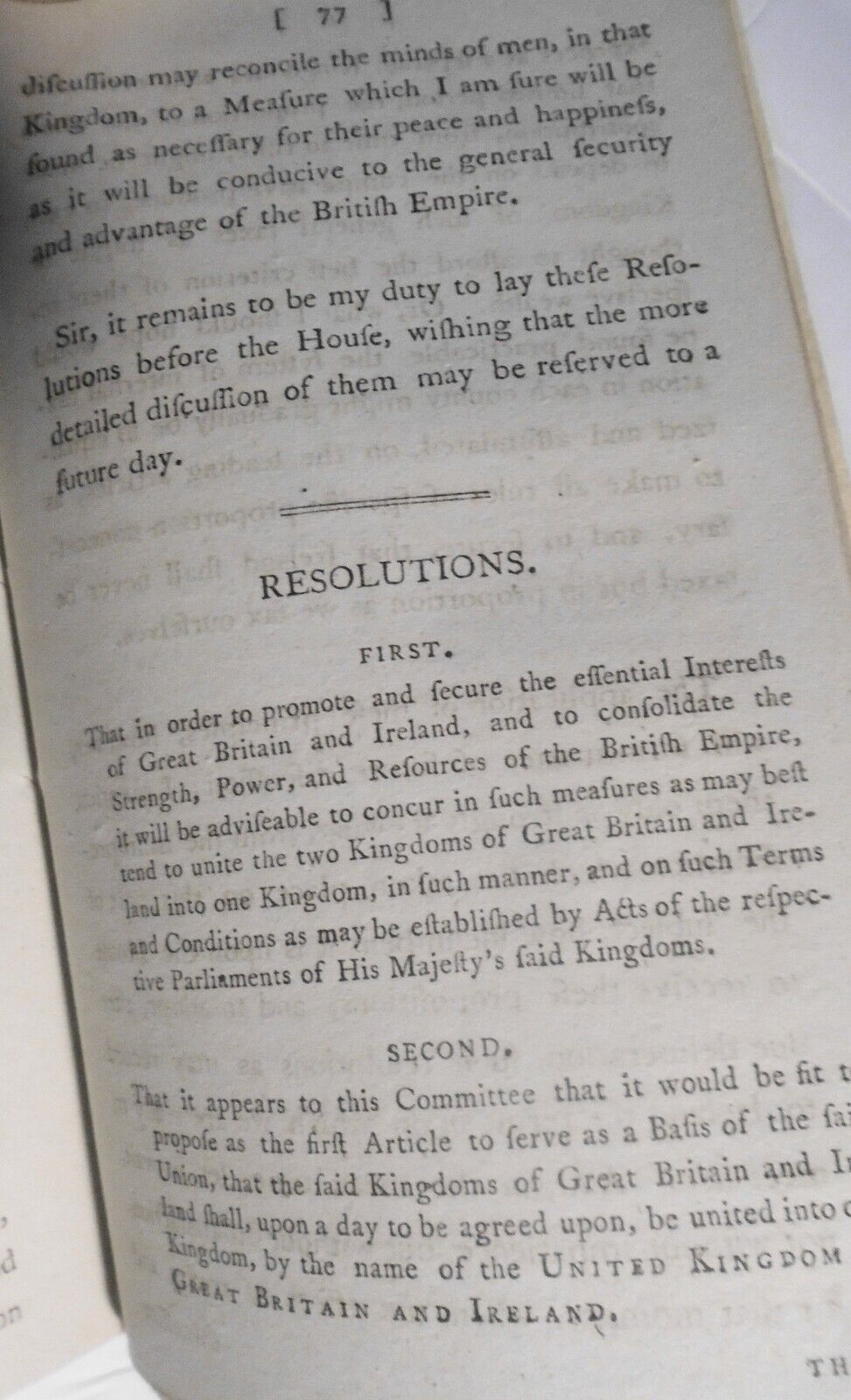 Speech of the Right Hon. William Pitt, in the House of Commons, January 31, 1799