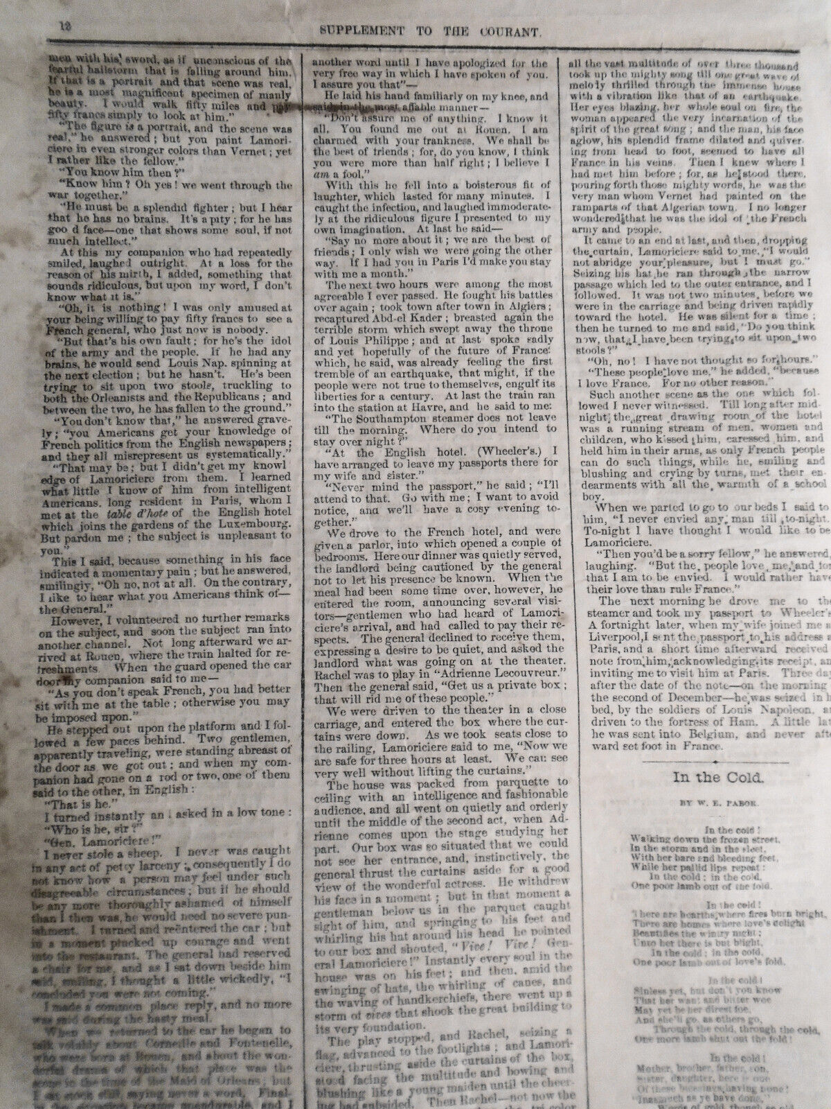 Supplement To Connecticut Courant, January 26, 1867 - Mr Nasby in North Carolina