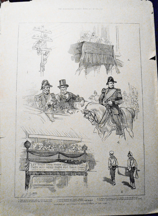 Sketches At Funeral Of General Grant, New York, 1885 - Illustrated London News
