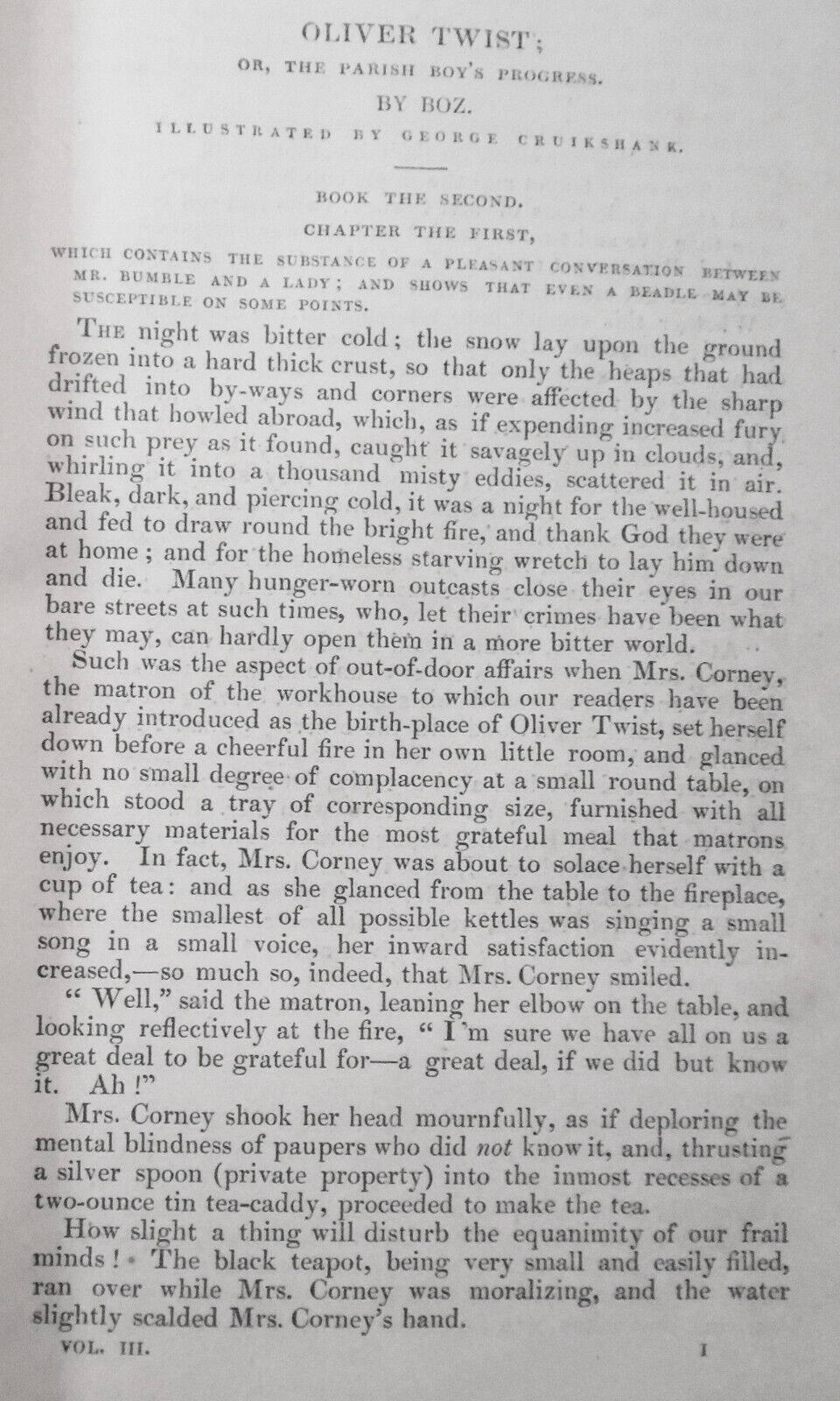 1838 Charles Dickens (Boz) / Bentley's Miscellany Vol 3. Oliver Twist, Ingoldsby