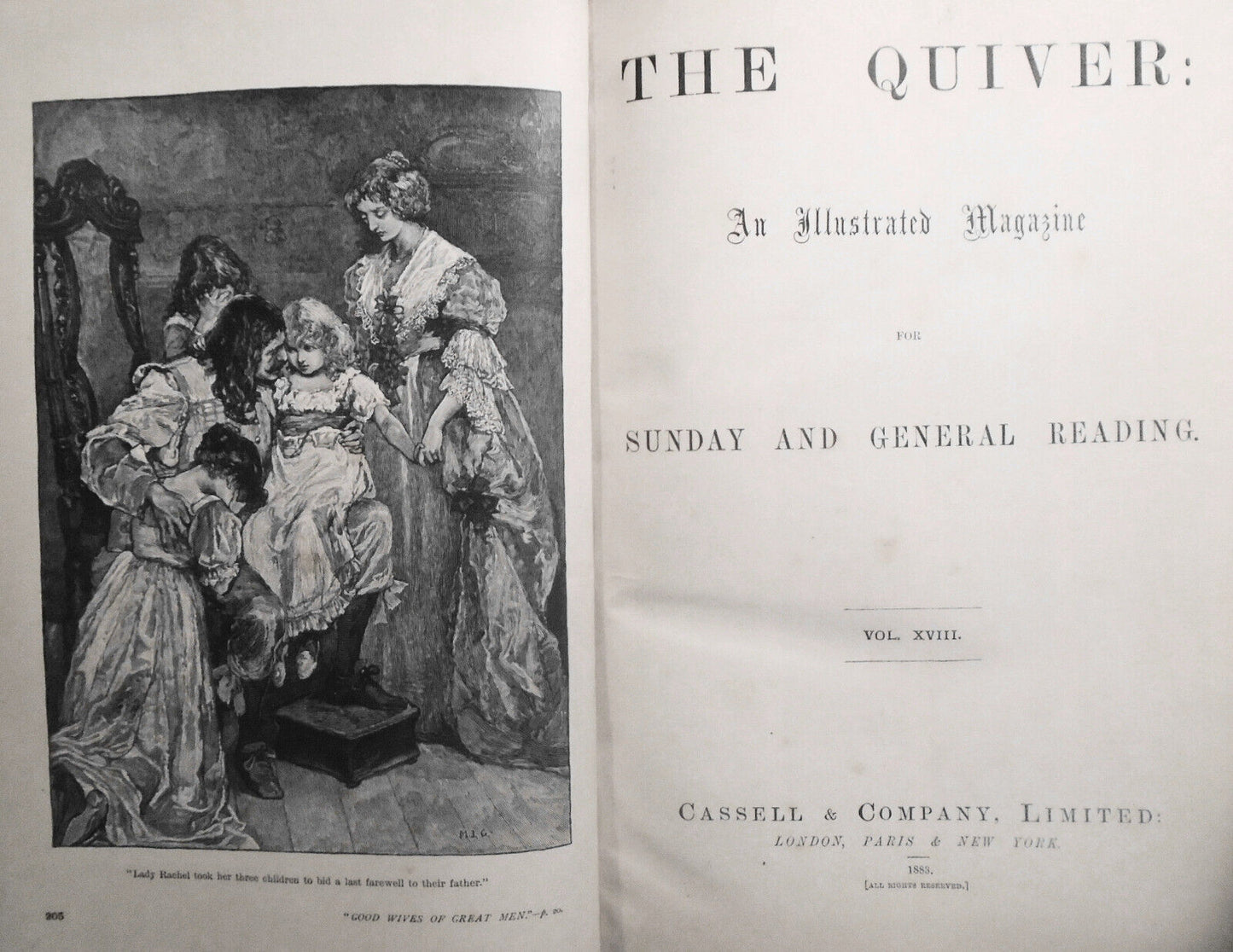1883 The Quiver: Illustrated magazine for Sunday & general reading. Vol. XVIII.