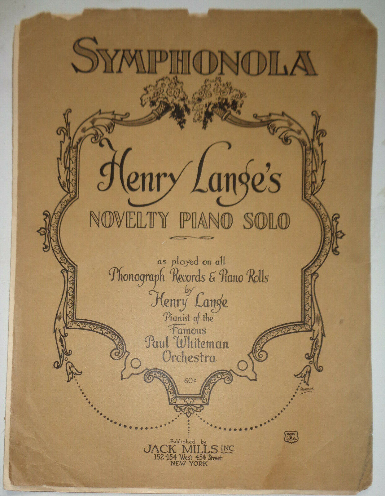 Symphonola : novelty piano solo, by Henry Lange. 1922