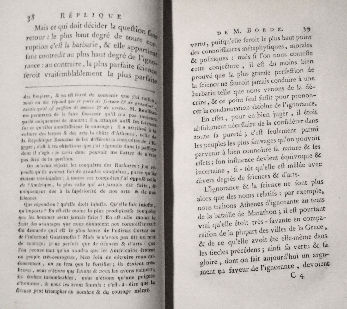 1782 Supplement Collection Des Oeuvres De Jean Jacques Rousseau, Tome Cinquieme