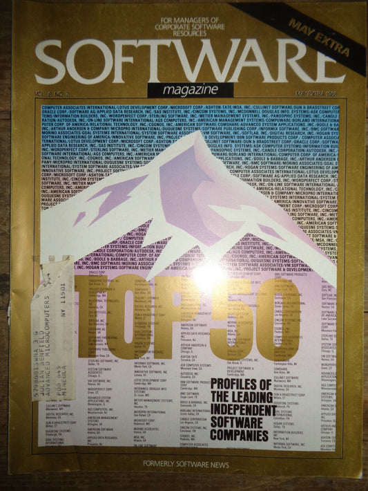 SOFTWARE Magazine, May 1988 - Top 50, Profiles of Leading Independent Companies