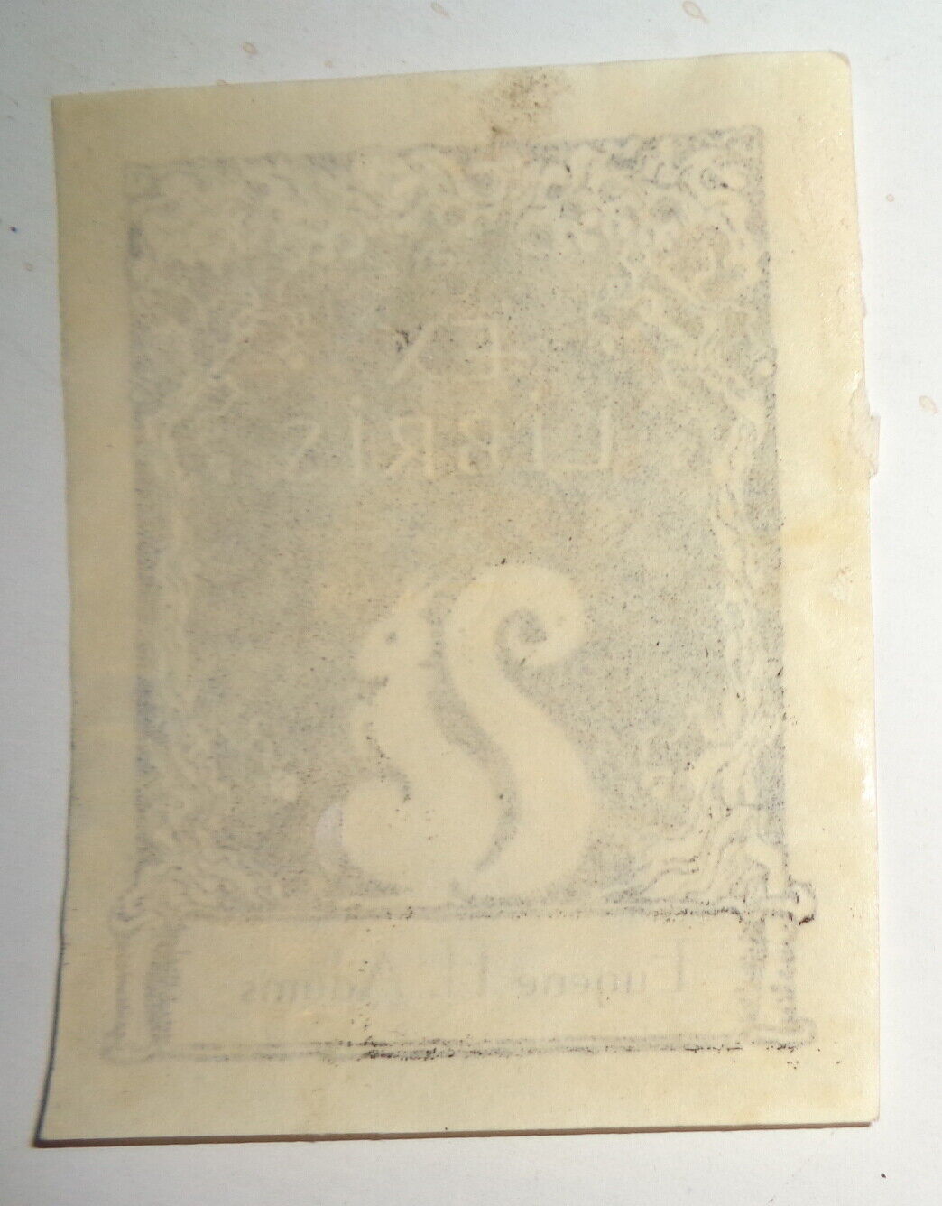 Eugene H. Adams Ex Libris Bookplate