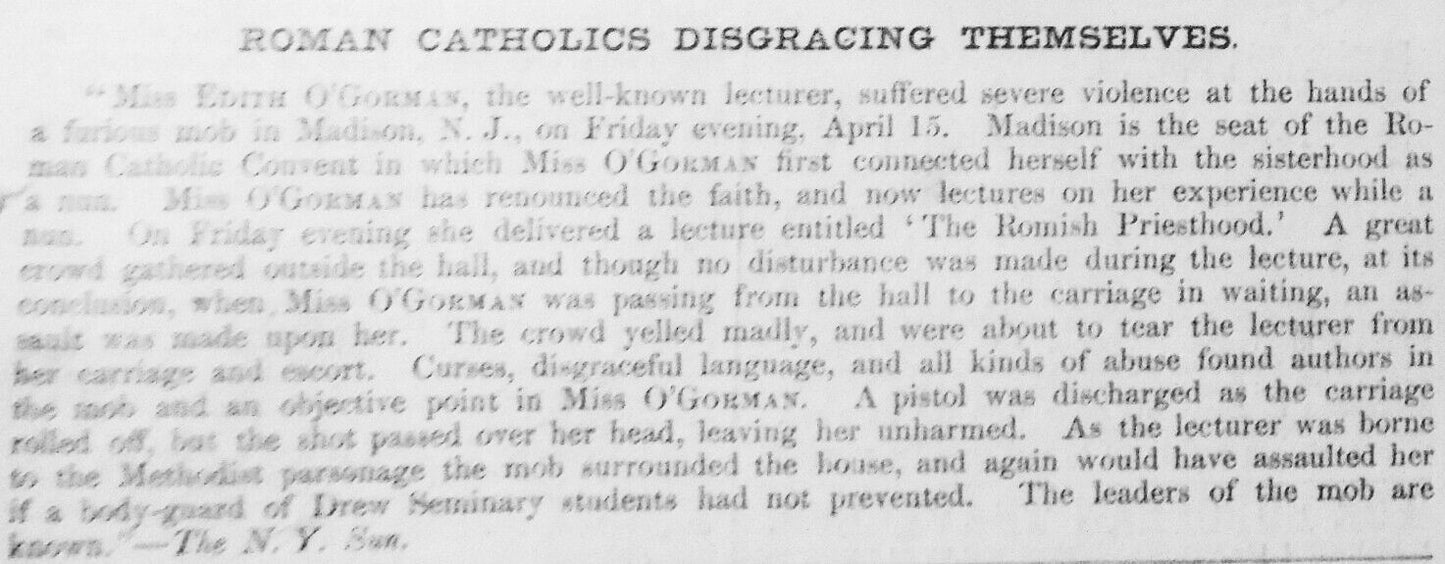 Roman Catholics Disgracing Themselves, by Th. Nast. Harper's Weekly, May 7, 1870