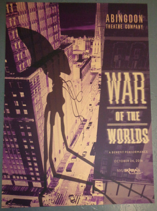 Orson Welles' "The War Of The Worlds" Poster, 2016 Abingdon Theatre Co. NYU