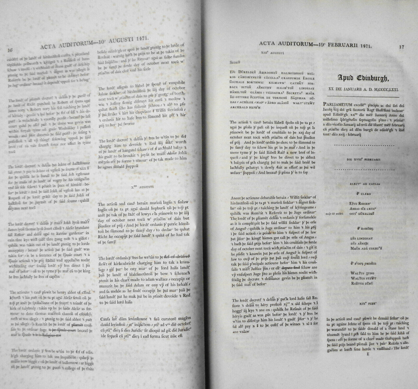 1839 - The Acts of the Lords Auditors of Causes & Complaints, A.D. 1466-1494.