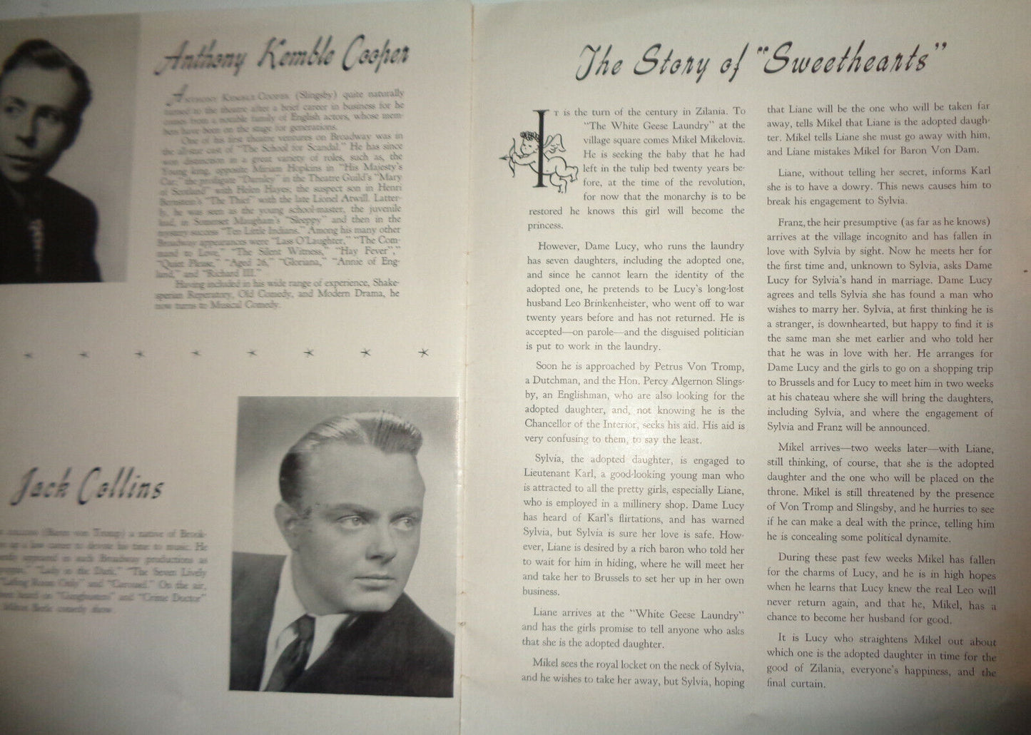Bobby Clark in SWEETHEARTS - SOUVENIR PROGRAM 1947