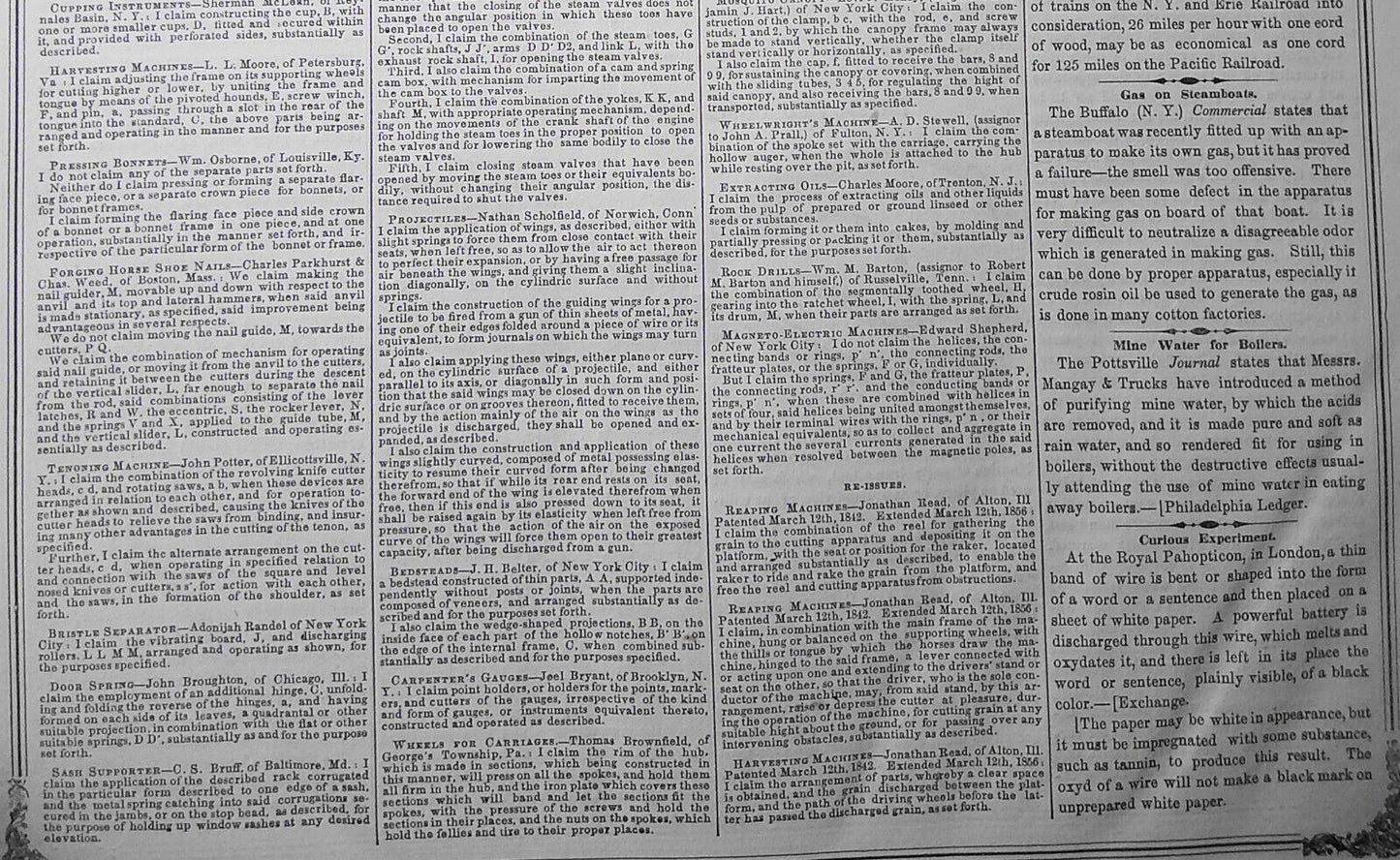 Scientific American, August 30, 1856. Michael Faraday on Silvering Glass; etc